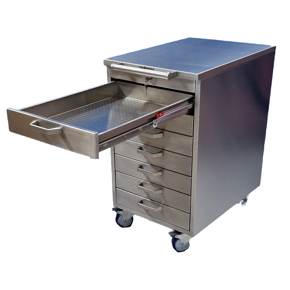 RVS Tooltrolley 7 Lades 520x700x950mm