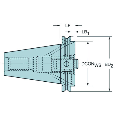 Sandvik Coromant 390.272-50 80 027 ISO 7388-1 naar VL-adapter