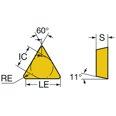 Sandvik Coromant TPGN 16 03 04 H13A T-Max, wisselplaat voor draaien