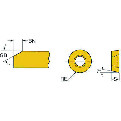 Sandvik Coromant RCMT 16 06 M0 H13A CoroTurn 107, wisselplaat voor draaien