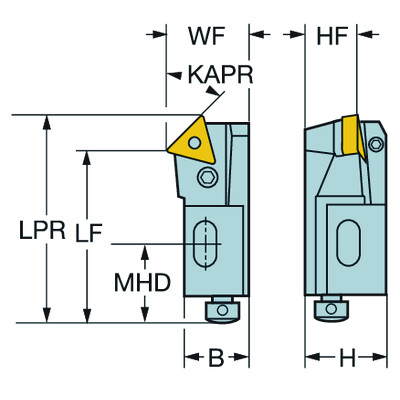 Sandvik Coromant PTSNR 16CA-16 T-Max P, cassette voor draaien