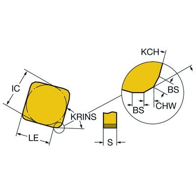 Sandvik Coromant SNKN 12 04 EN N SMA Wisselplaat voor frezen