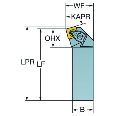 Sandvik Coromant CSKPR 1212F 09 T-Max S, cassette voor draaien