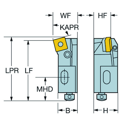Sandvik Coromant PSKNR 16CA-12T-Max P, cassette voor draaien