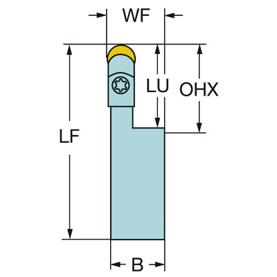 Sandvik Coromant CRDCR 3225P 12-AT-Max, schachtgereedschap voor draaien