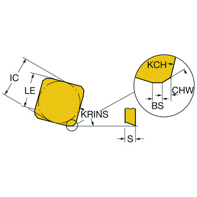 Sandvik Coromant SPKN 12 03 ED R HMWisselplaat voor frezen