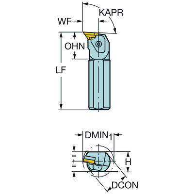 Sandvik Coromant S32U-CKUNL 16T-Max, boorbaar voor draaien