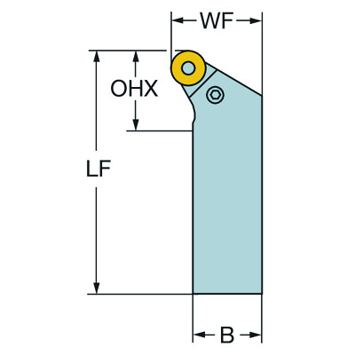 Sandvik Coromant PRGCL 2020K 12T-Max P, schachtgereedschap voor draaien