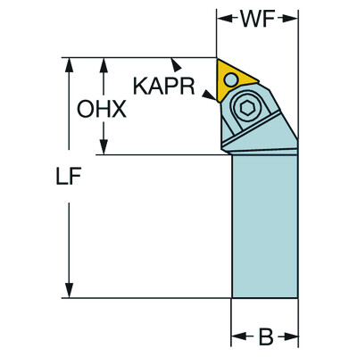 Sandvik Coromant MTGNL 3232P 22M1T-Max P, schachtgereedschap voor draaien