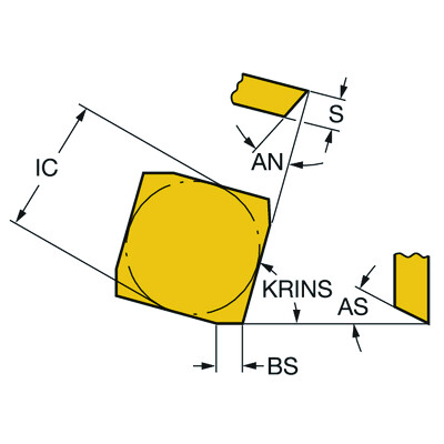Sandvik Coromant SFAN 12 03 EF L H10 Wisselplaat voor frezen