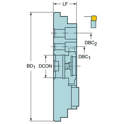 Sandvik Coromant 260-435M-1 Steunlichaam
