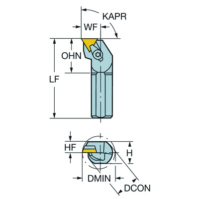 Sandvik Coromant RTBAP 16M 3 T-Max S, draaibalk voor draaien