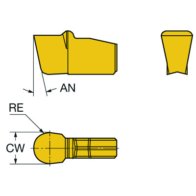 Sandvik Coromant N151.2-500-40-4U 235 T-Max Q-Cut, wisselplaat voor in-uitloopdraaien