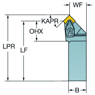 Sandvik Coromant CSDPL 2525M 12 T-Max S, schachtgereedschap voor draaien