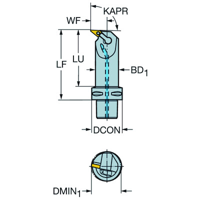 Sandvik Coromant C4-MVUNR-27120-16 T-Max P, snij-unit voor draaien