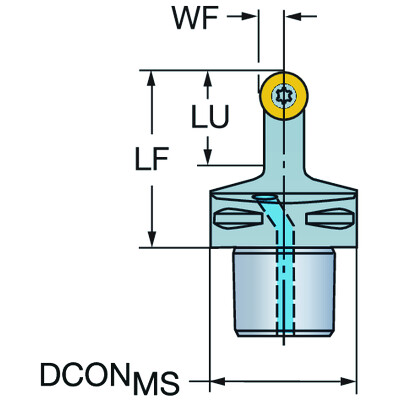 Sandvik Coromant C5-SRDCN-00060-20A CoroTurn 107, snijeenheid voor draaien