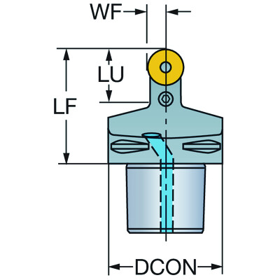 Sandvik Coromant C6-PRDCN-00065-25A T-Max P, snij-unit voor draaien