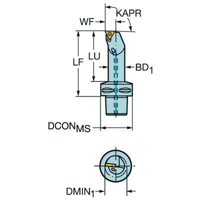 Sandvik Coromant C4-STFCL-11070-11 CoroTurn 107, snijeenheid voor draaien