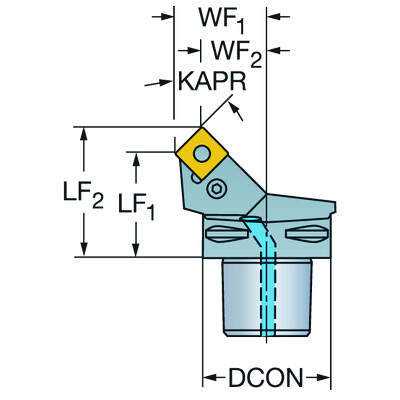 Sandvik Coromant C5-PSSNL-35052-12 T-Max P, snij-unit voor draaien