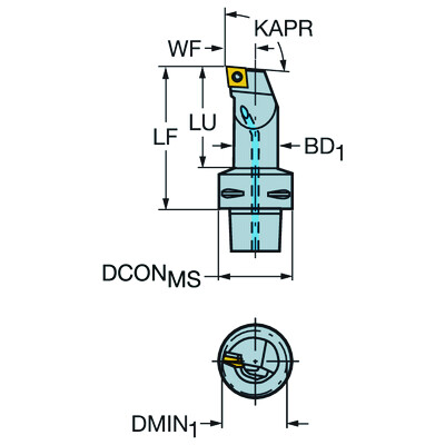 Sandvik Coromant C4-SCLCL-11070-09 CoroTurn 107 snij-unit voor draaien