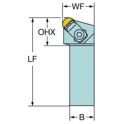 Sandvik Coromant CRSNR 5040T 25-ID T-Max, schachtgereedschap voor draaien