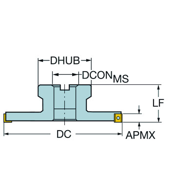 Sandvik Coromant R331.52-250Q60MMR CoroMill 331 verstelbare tweezijdig snijdende frees