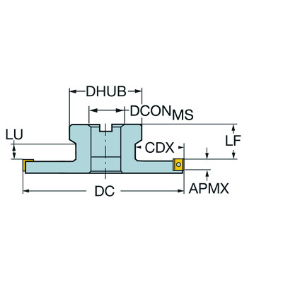 Sandvik Coromant R331.52-203R38MML CoroMill 331, instelbare frees voor halfzijdig en achtervlakfrezen