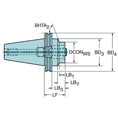 Sandvik Coromant C6-A390.45-50 090 CAT-V naar Coromant Capto adapter