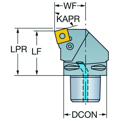 Sandvik Coromant C8-PSKNR-55080-25 T-Max P, snij-unit voor draaien