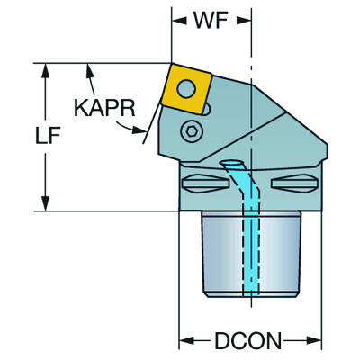 Sandvik Coromant C8-PSRNR-45080-19 T-Max P, snij-unit voor draaien
