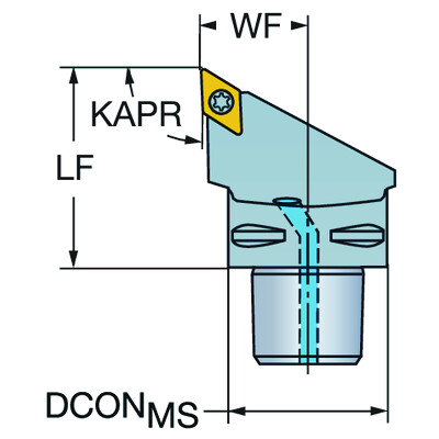 Sandvik Coromant C6-SDJCL-45065-11 CoroTurn 107, snijeenheid voor draaien