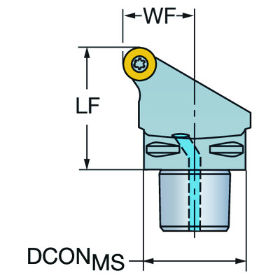 Sandvik Coromant C6-SRSCL-45065-12 CoroTurn 107, snijeenheid voor draaien