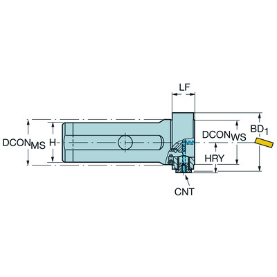 Sandvik Coromant C4-NC2000-12020-50 Cilindrische schacht met platte vlakken naar Coromant Capto spanhouder