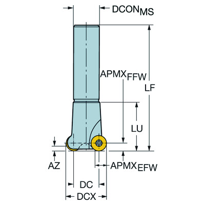 Sandvik Coromant R200-030A32-20M CoroMill 200, frees voor profielfrezen