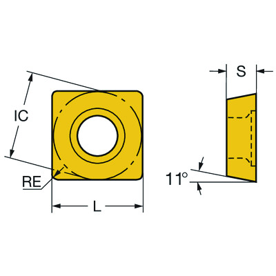 Sandvik Coromant SPMT 12 04 08-WL 4030 Wisselplaat voor frezen