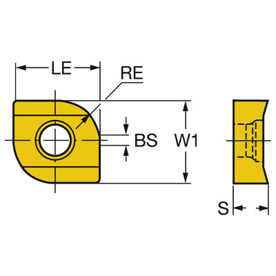 Sandvik Coromant L331.1A-08 45 23H-WLH10F CoroMill 331, wisselplaat voor schijffrezen