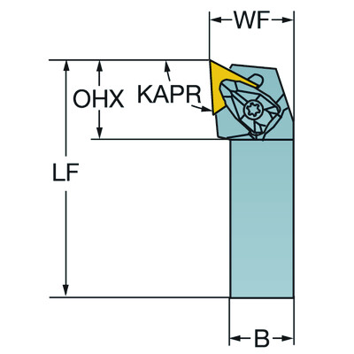 Sandvik Coromant DTGNR 2525M 22 T-Max P, schachtgereedschap voor draaien