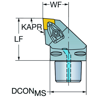 Sandvik Coromant C5-DCLNL-35060-19 T-Max P, snij-unit voor draaien