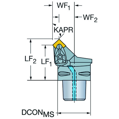 Sandvik Coromant C5-DSSNL-35050-15 T-Max P, snij-unit voor draaien