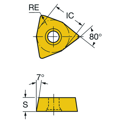 Sandvik Coromant WCMX 08 04 12 R-53 3040 Coromant U boorwisselplaat