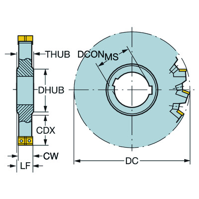 Sandvik Coromant N331.32-200S50RM23.50 CoroMill 331, instelbare frees voor zij- en vlakfrezen
