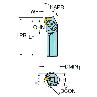 Sandvik Coromant A25T-DSKNR 12 T-Max P, boorbaar voor draaien