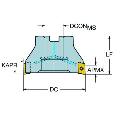 Sandvik Coromant R390-100Q32-17H CoroMill 390, frees voor het vierkant schouder frezen