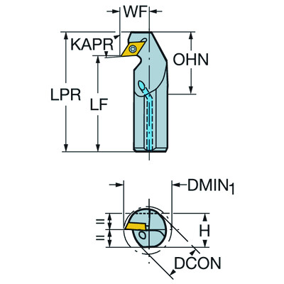 Sandvik Coromant A16R-SDUPR 07-EX CoroTurn 111, kotterbaar voor trekkend kotteren