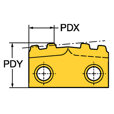Sandvik Coromant R166.39G-24RD13-080 4125 T-Max Twin-Lock, wisselplaat voor draadsnijden