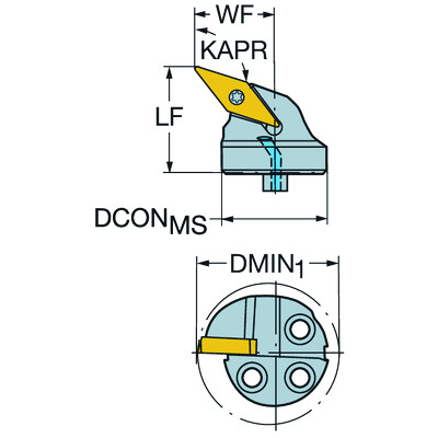 Sandvik Coromant 570-SVQCL-25-11-D CoroTurn 107, snijkop voor draaien