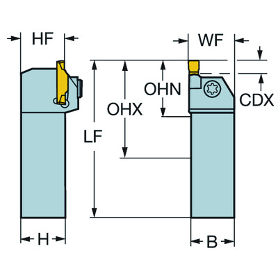 Sandvik Coromant RF123G028-16C CoroCut 1-2, schachtgereedschap voor ondiep groefsteken