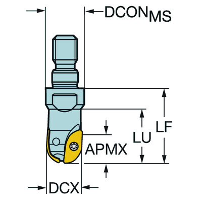 Sandvik Coromant R216-16T08 CoroMill 216, frees voor profielfrezen