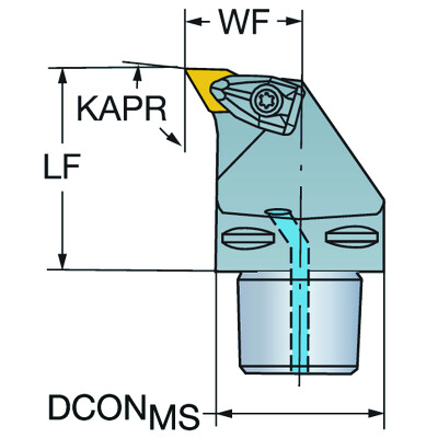 Sandvik Coromant C5-DDUNR-35060-15 T-Max P, snij-unit voor draaien