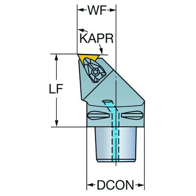 Sandvik Coromant C6-DTFNR-45065-16 T-Max P, snij-unit voor draaien